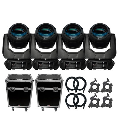 JMAZ Phantom Beam 120 Moving Head 4-Pack with Road Cases