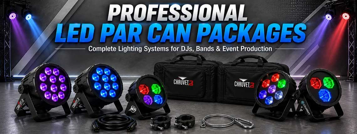 LED Par Can Lighting Packages for DJs, Events and Stage Lighting