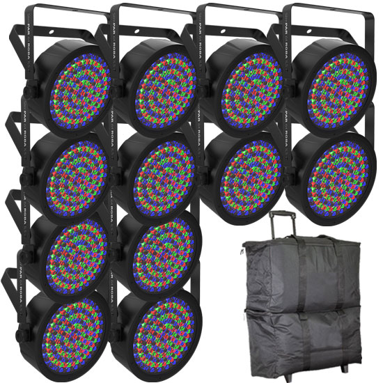 Chauvet DJ SlimPAR 64 RGBA ILS 12-Pack with Bags Package