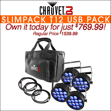 Chauvet DJ SlimPACK T12 USB Stage Lighting Package