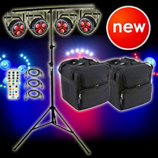 4 Chauvet DJ FXpar 3 Compact Effect Par Lights Package