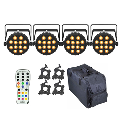 SlimPAR Q12 BT ILS 4-Pack with Bag Package