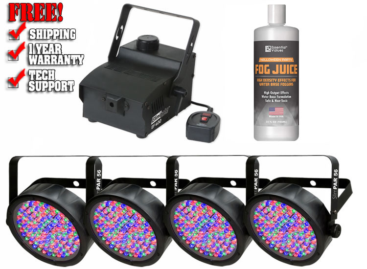 4 X Chauvet DJ Slimpar 56 Package