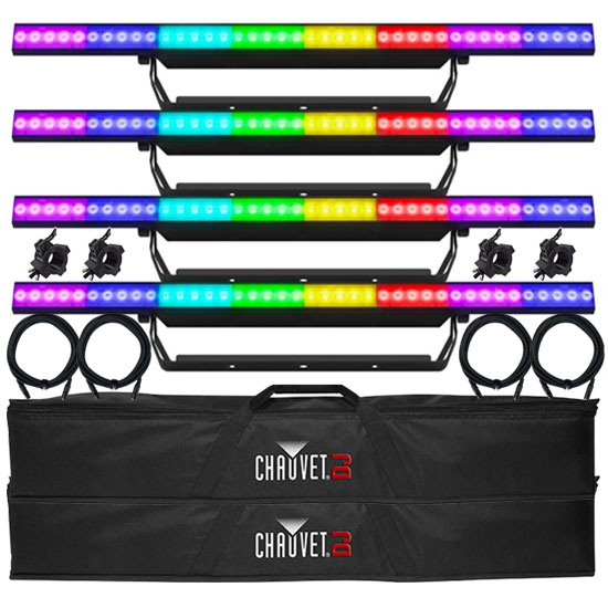 Chauvet DJ COLORstrip PIX ILS 4-Pack with Bags Package