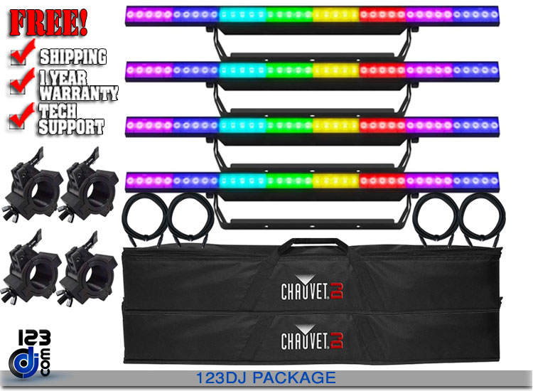 Chauvet DJ COLORstrip PIX ILS 4-Pack with Bags Package