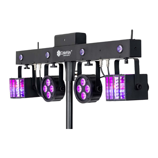 ColorKey CKU-3070 PartyBar Mobile 250 with Footswitch Controller & Fog Machine Package