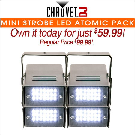 Chauvet DJ Mini Strobe LED Atomic Pack