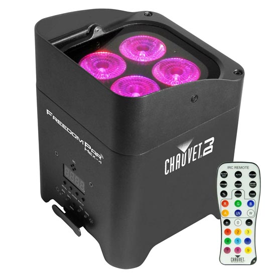 (2) Chauvet DJ Freedom Par Hex-4 Wireless Rechargeable RGBAW+UV LED Pars + Cases Pack