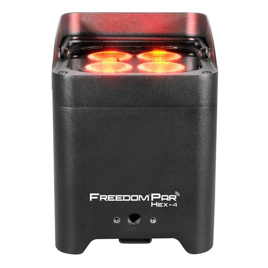 (2) Chauvet DJ Freedom Par Hex-4 Wireless Rechargeable RGBAW+UV LED Pars + Cases Pack