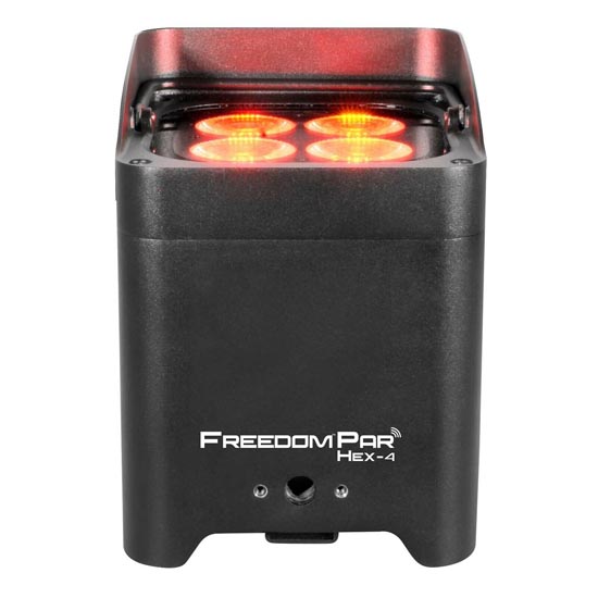 (8) Chauvet DJ Freedom Par Hex-4 Black Wireless LED Wash Light with Charging Case Pack