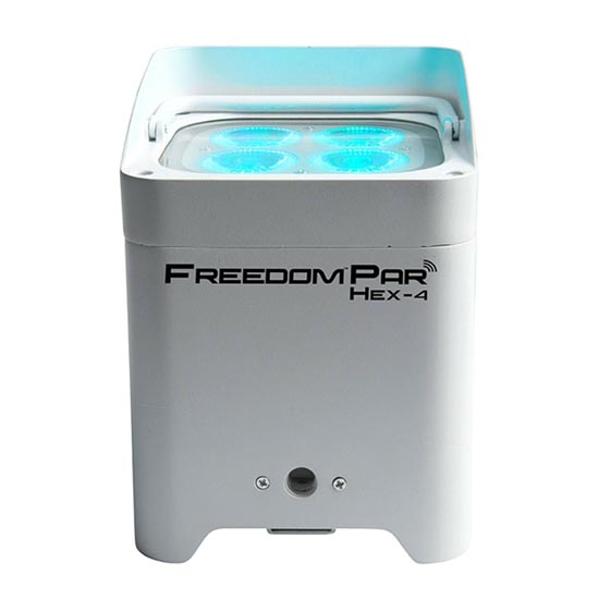 (8) Chauvet DJ Freedom Par Hex-4 White Wireless LED Wash Light with Charging Case Pack