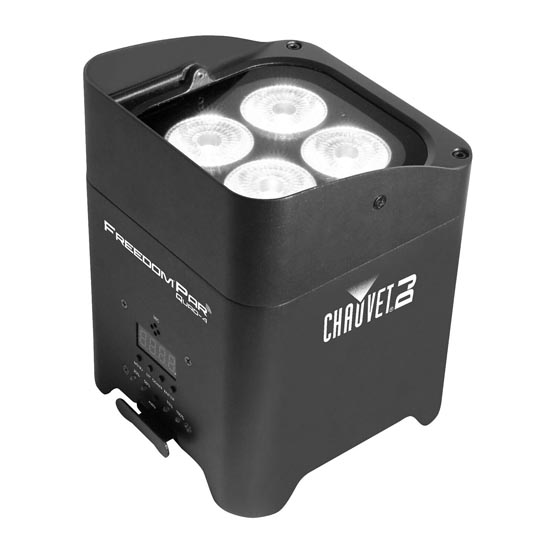 (8) Chauvet DJ Freedom Par Quad-4 Black Wireless LED Wash Light with Charging Case Pack