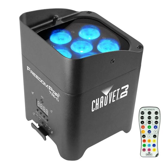 (8) Chauvet DJ Freedom Par Tri-6 Wireless RGB LED Wash Light with Charging Case Pack