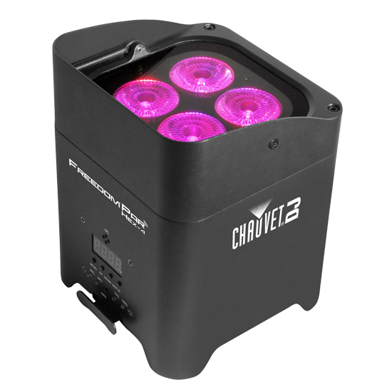 CHAUVET DJ 8 Freedom Par Hex-4 Pack with FlareCON Air & FREE Rolling Carry Bag