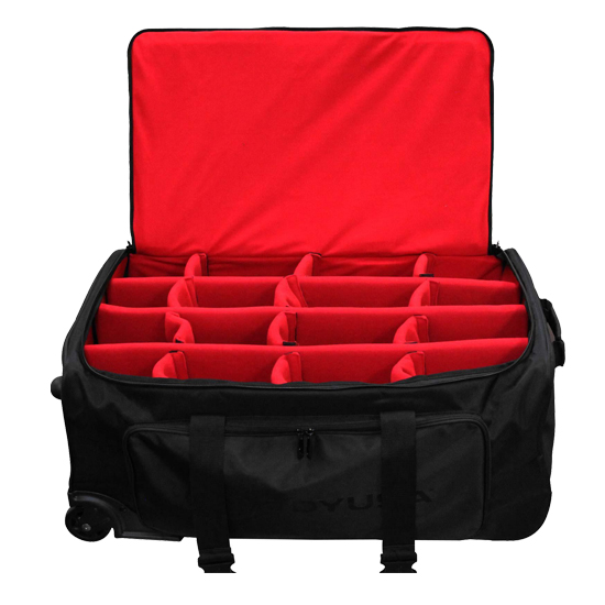 CHAUVET DJ 8 Freedom Par Quad-4 Bundle with FlareCON Air Adapter & Rolling Carry Bag