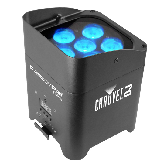 CHAUVET DJ 8 FREEDOM PAR TRI 6 Pack with Carrying Bags