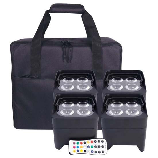 ColorKey CKW-6024 MobilePar Mini Hex 8-Pack with AirHub Wi-DMX Transceiver Package