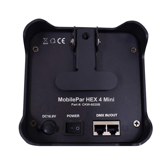 ColorKey CKW-6024 MobilePar Mini Hex 8-Pack with AirHub Wi-DMX Transceiver Package