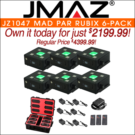 JMAZ Lighting JZ1047 MAD PAR RUBIX 6-Pack