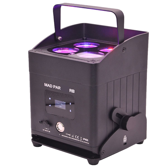 JMAZ Lighting JZ1037 MAD PAR RB RGBWAC LED Uplight with Charging Case Package