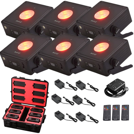 JMAZ Lighting JZ1043 MAD PAR PUCK 6-Pack