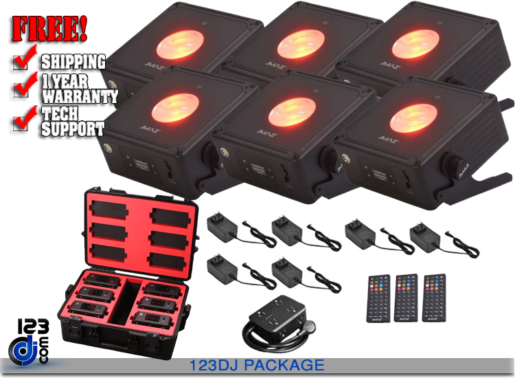JMAZ Lighting JZ1043 MAD PAR PUCK 6-Pack