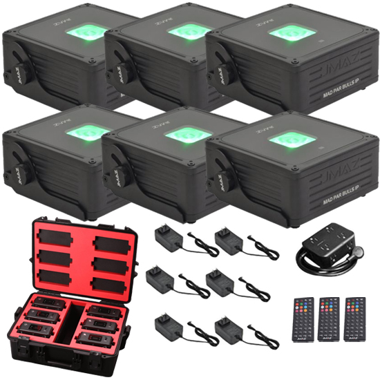 JMAZ Lighting JZ1045 MAD PAR BULLS IP 6-Pack