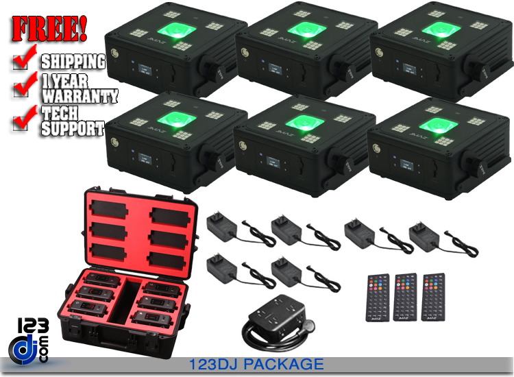 JMAZ Lighting JZ1047 MAD PAR RUBIX 6-Pack