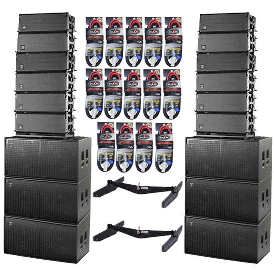 (12) DAS Event 210A 10" Powered Line Array Speakers with Event 218A 18" Subwoofers & Rigging Systems Package