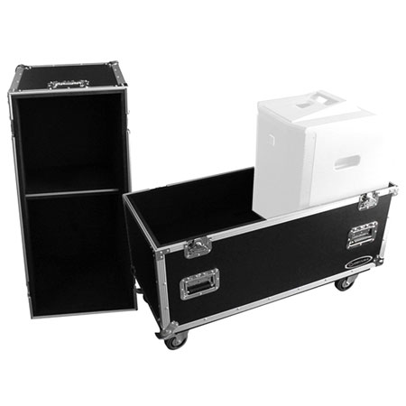 2 Electro-Voice EVOLVE 50 + Rolling Flight Case Bundle