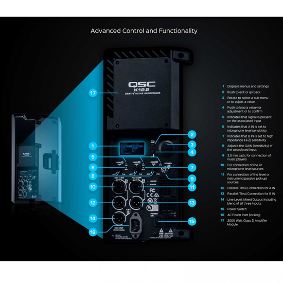 (2) QSC K12.2 K2 Series Two-Way 12" Powered Loudspeakers with KS118 18" Active Subwoofer Package