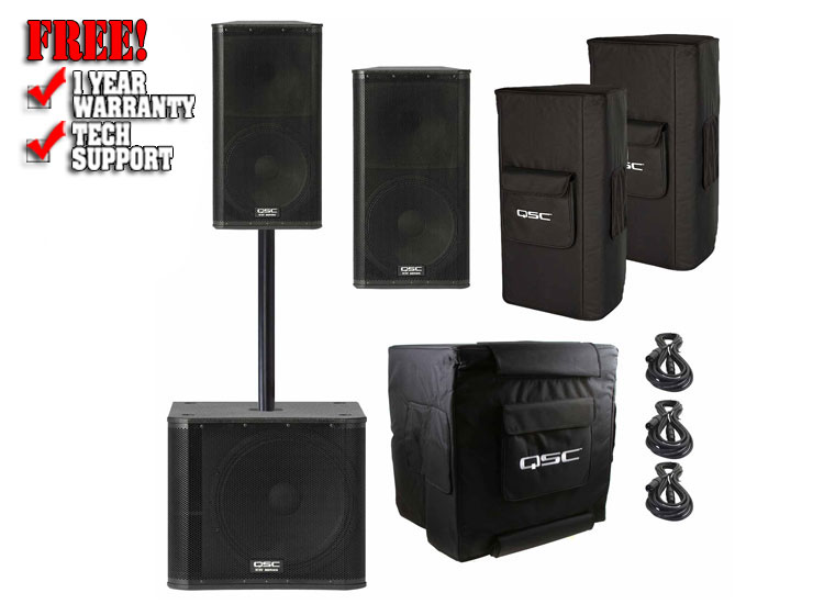 qsc 15 inch powered speakers