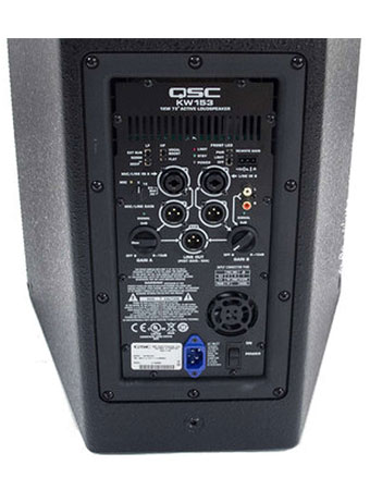 (2) QSC KW153 3-Way Active Speaker with 15inch Woofer & 6.5inch Midrange Woofer and (2) KW181 Subwoofers Package