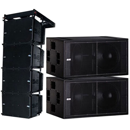 2x DB Technologies DVA S30N Dual 18" Subwoofer & 4x DVA T12 3-Way Active Line Array