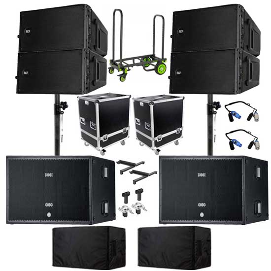 (4) RCF HDL 10-A with RCF SUB 8006-AS Subwoofer Package
