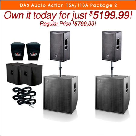 (2) QSC KW152 Active Speakers with 15inch Woofers and (2) KW181 Subwoofers Package 