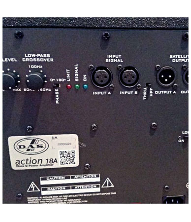 DAS Action 12A 12INCH Powered Speakers & 18INCH Subwoofer Package