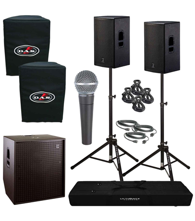DAS Action 15A 15inch Powered Speakers & 18inch Horn-Bass Subwoofer Package 