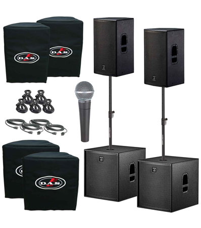 DAS Action 15A 15inch Powered Speakers & 18inch Subwoofers Duo Package