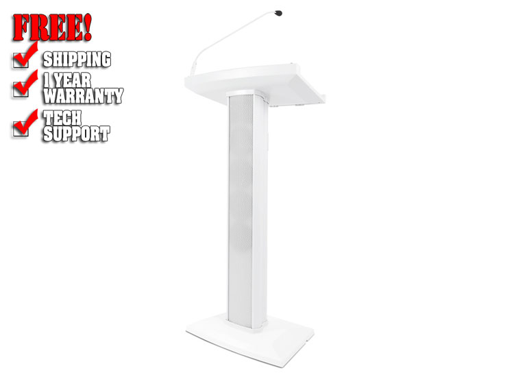 denon lectern active white