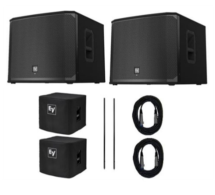 Electro Voice EKX18SP Powered 18inch Subwoofer Pair Package