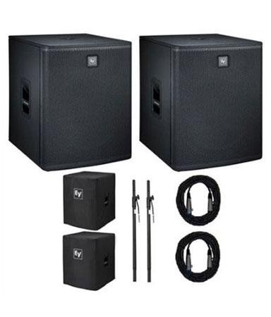 Electro Voice ELX118P 18inch Powered Subwoofer Pair Package