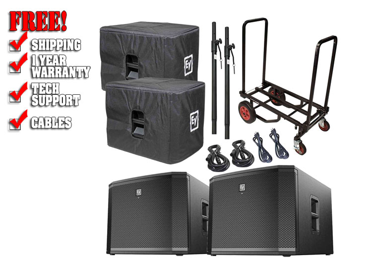 ElectroVoice ETX15SP 15" Powered Subwoofer Package DJ Speakers DJ