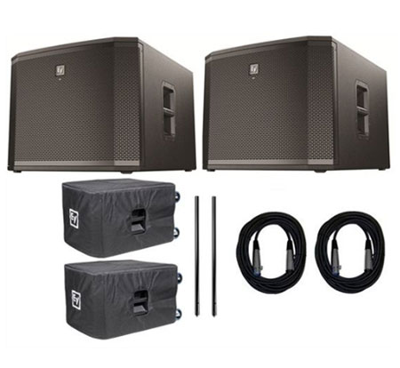 Electro Voice ETX18S 18inch Powered Subwoofer Pair Package