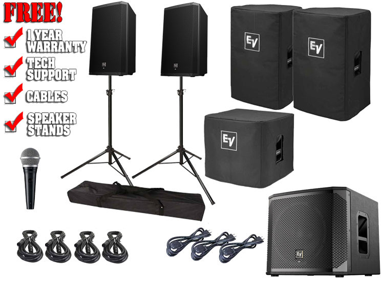 Electro-Voice ZLX15P 15" Powered ELX200-12SP Subwoofer Package | DJ Speakers | Chicago DJ Equipment