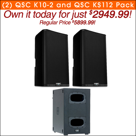 (2) QSC K10-2 and QSC KS112 Pack 