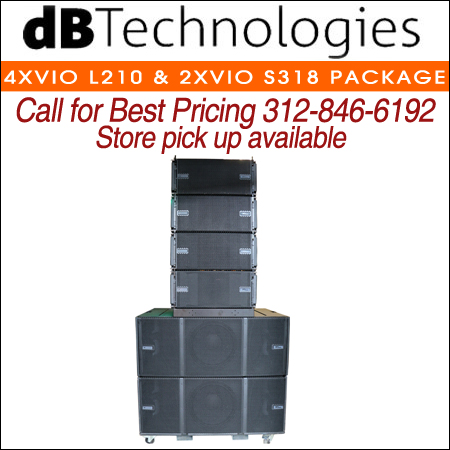  4 x DB Technologies VIO L210 Line Array 1800W and 2 x VIO S318 Subwoofer 5400W Package 