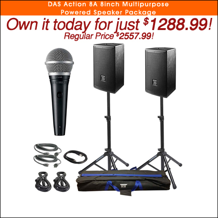 DAS Action 8A 8inch Multipurpose Powered Speaker Package 
