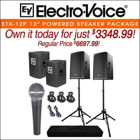 Electro Voice ETX-12P 12" Powered Speaker Package 