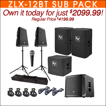 Electro-Voice ZLX-12P 12" Powered Speaker & Subwoofer Package 